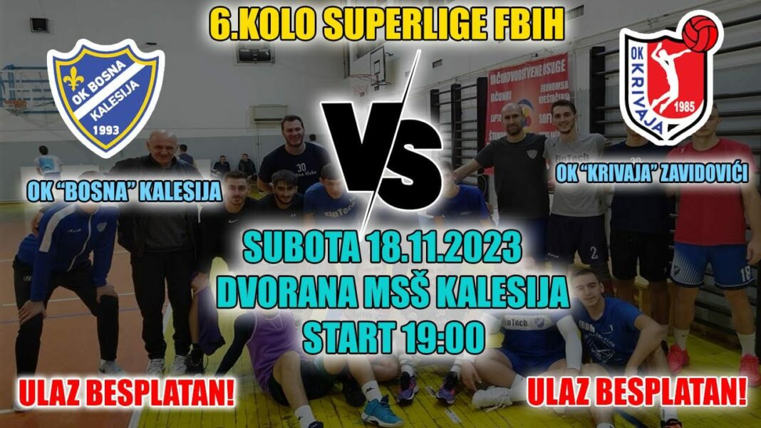 Odbojkaši Bosne dočekuju Krivaju iz Zavidovića, odbojkašice gostuju u Tuzli Odbojkaši Bosne dočekuju Krivaju iz Zavidovića, odbojkašice gostuju u Tuzli