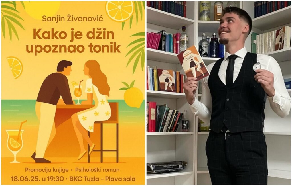 Promocija knjige “Kako je džin upoznao tonik”, autora Sanjina Živanovića 18. juna u BKC Tuzla Promocija knjige “Kako je džin upoznao tonik”, autora Sanjina Živanovića 18. juna u BKC Tuzla