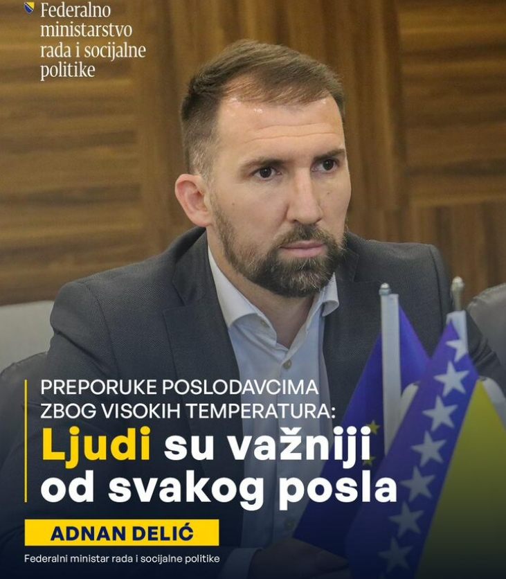 Preporuke poslodavcima zbog visokih temperatura: Ljudi su važniji od svakog posla Preporuke poslodavcima zbog visokih temperatura: Ljudi su važniji od svakog posla