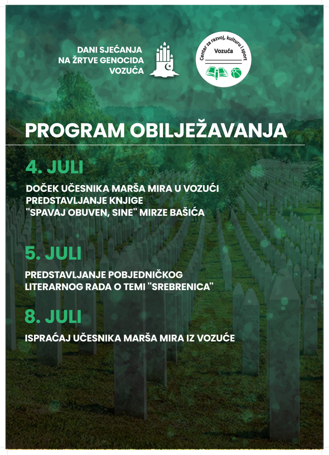 Večeras u Vozući počinje Program ”Dani sjećanja na žrtve genocida” Večeras u Vozući počinje Program ”Dani sjećanja na žrtve genocida”