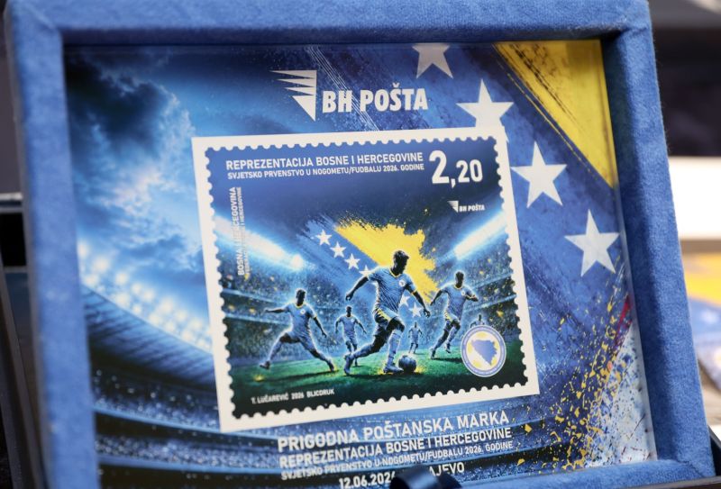 BH Pošta predstavila poštansku marku posvećenu plasmanu BiH na Mundijal BH Pošta predstavila poštansku marku posvećenu plasmanu BiH na Mundijal