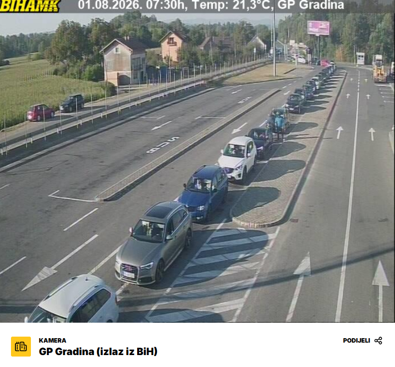 BIHAMK: Gužve na graničnim prelazima BIHAMK: Gužve na graničnim prelazima