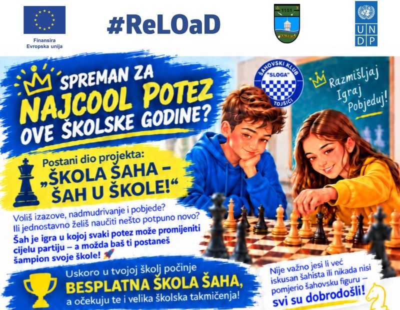 Šahovski klub „Sloga“ Tojšići: Realizacija projekta „Škola šaha – šah u škole“ Šahovski klub „Sloga“ Tojšići: Realizacija projekta „Škola šaha – šah u škole“